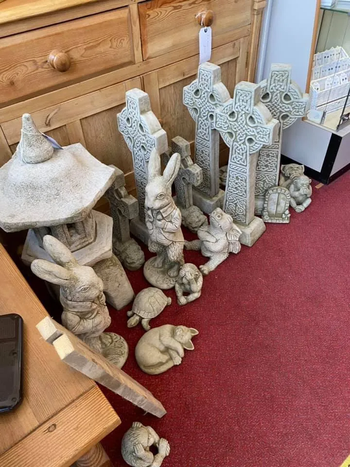 Outdoor stone inside the shop